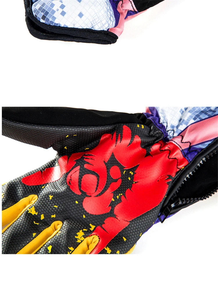 New Man Woman Ski Gloves Windproof Waterproof Non-slip Color Skiing Gloves Outdoor Snowboarding Sport Equip Online Shop