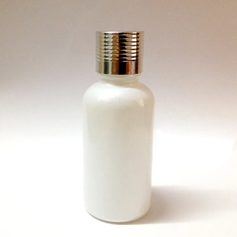 Белая стеклянная бутылка с серебряной крышкой для эфирных масел 30 мл|white bottle|3 ml