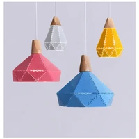 nordic contracted solid geometry hollow out wrought iron chandelier 85v 265v e27 home decoration lighting lamps and lanterns