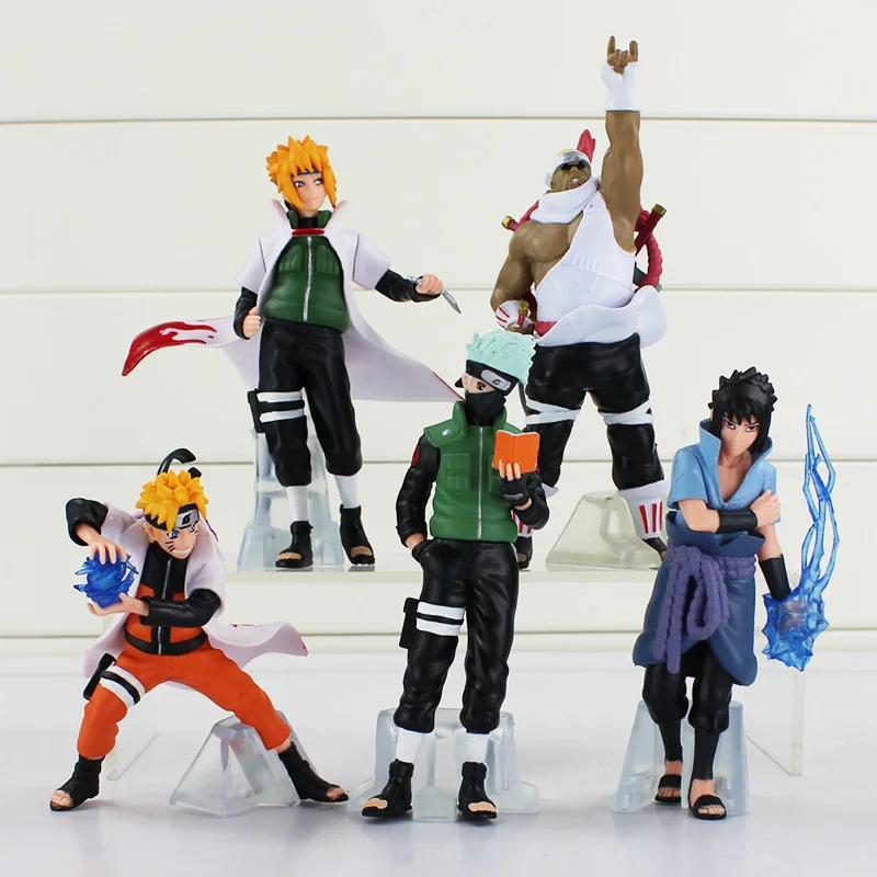 Красивый героя аниме «Наруто 5 шт./лот, на стопу длиной от 10 до 15 см Naruto, Shippuden, SASUKE Uzumaki Naruto куклы Какаши подарки для Для детей