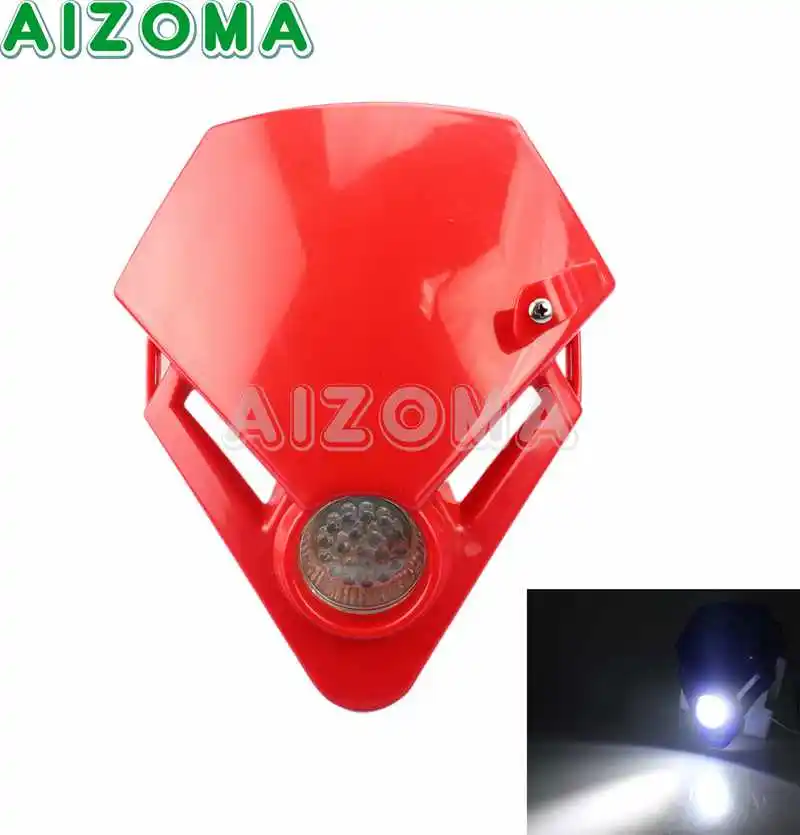 Red Двойной спортивный мотоцикл светодиодный фара пробная фара ENDURO версия для Kawasaki Yamaha Suzuki KTM Honda Gas TXT Pro EC 125 250 - Цвет: Red