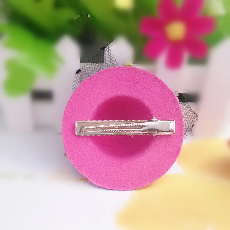 M MISM Fashion Hat Shape Hairpins Children Headdress Beautiful Flower Decoration Hair Clip for Party Girls Gift Accessories | Детская