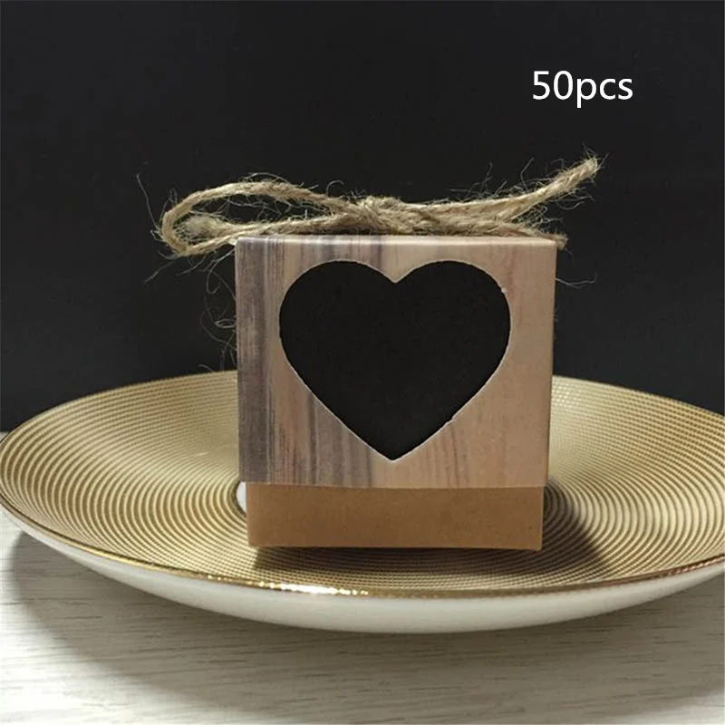 black 50pcs 50/100 шт крафт Бумага коробка конфет деревенский Свадебная вечеринка шоколадные конфеты подарочные пакеты Рождественский подарок на год Коробки печенье держатель - Цвет: black 50pcs
