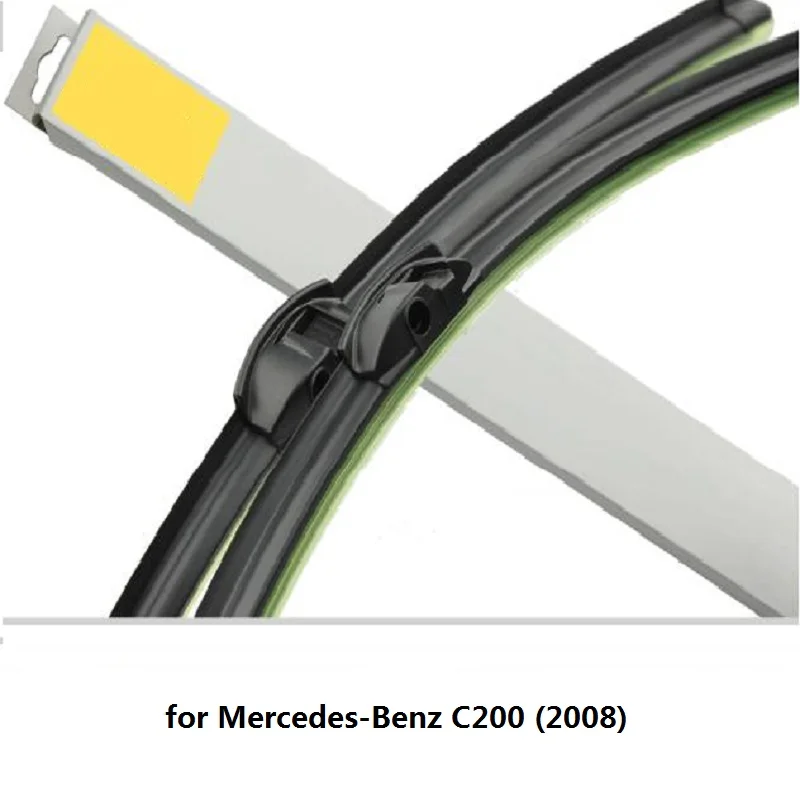 2pieces/set Wiper Blades Soft Frameless Bracketless Rubber For Mercedes-Benz C200 (2008) Special car wiper interface 6 | Автомобили и