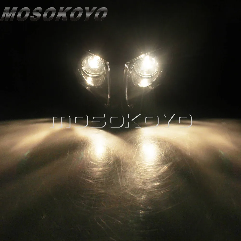 Черная двойная Спортивная мотоциклетная маска на фару 35 54 мм кронштейн фара для