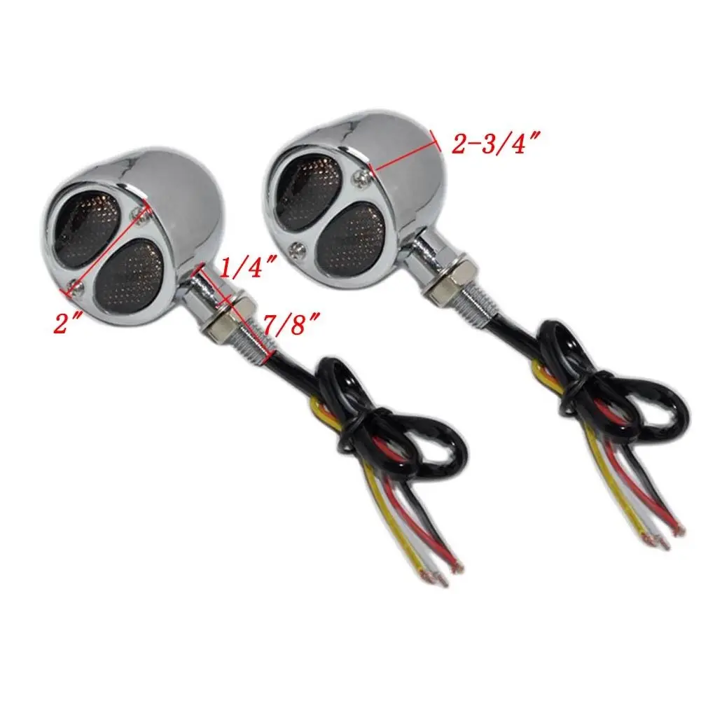 JXLCLYL красный + желтый светодиодный 12V мотоциклов пуля поворотные сигналы
