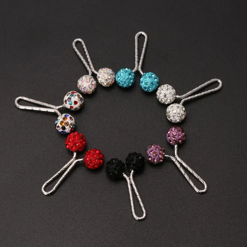 Мусульманский Хиджаб клип горный хрусталь мяч шарф/зажим для шали смешанные