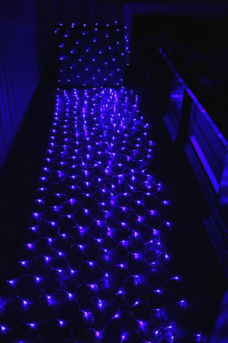 4 5 м x 1 300LED сетка Фея веб строка светильник с пересекающимися мигающими звездами