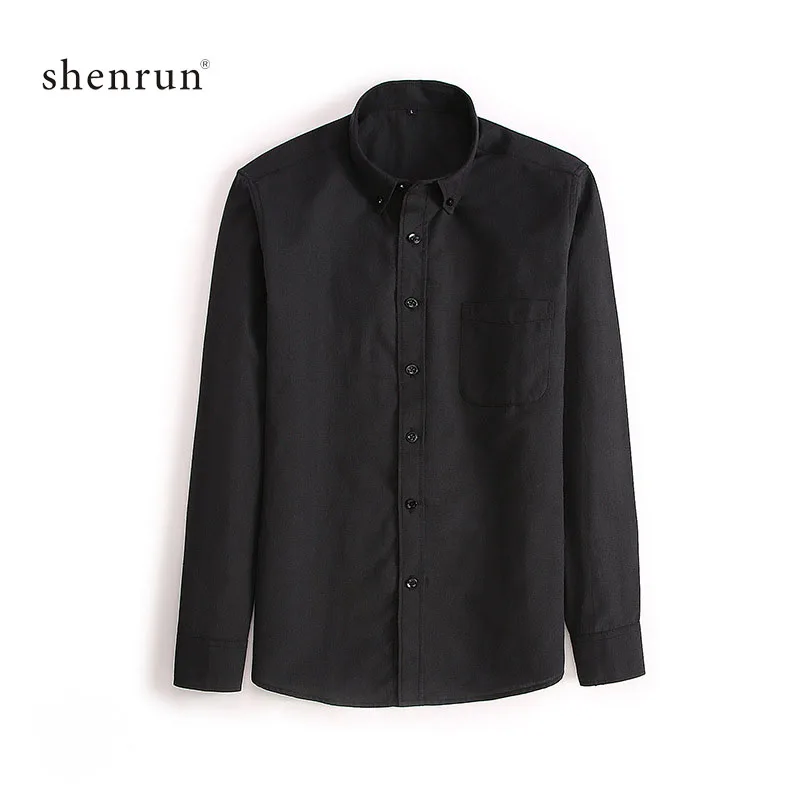 Shenrun 2019 Мужская рубашка с длинным рукавом удобная мягкая Модная белая серая