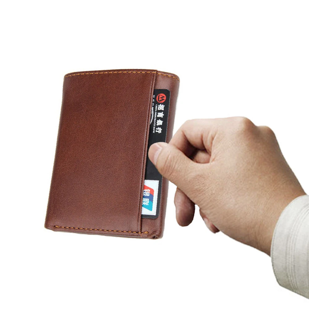 Artmi натуральная RFID Блокировка кожа мужские кошельки винтажные s складной