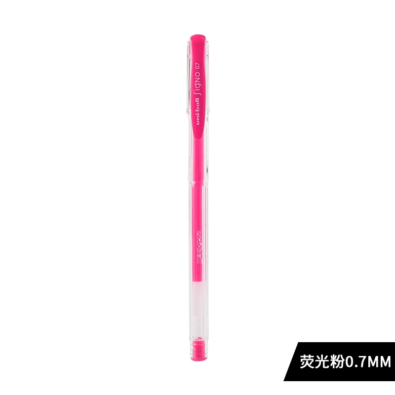 0.7mm Pink 12 шт. Uni-ball Signo Стандартный гелевая шариковая ручка комплект UM-100 0,5/0,7/0,8 мм 14 цветов на выбор - Цвет: 0.7mm Pink