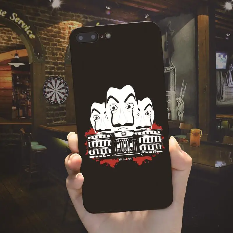 ZOJANENA Испания ТВ La Casa de papel Телефон чехол для iphone 6 6s 7 8 плюс 5S SE 5 10 X Черный Обложка