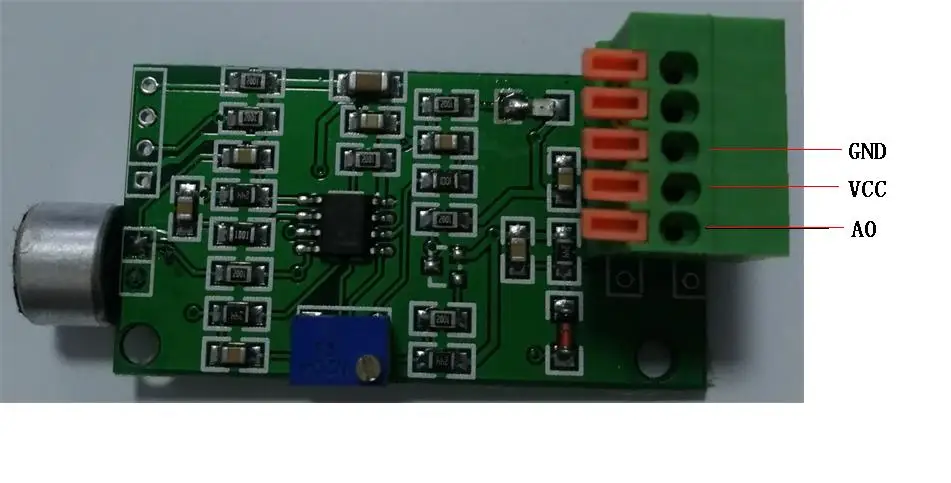 Аналоговый Выход звуковой сенсорный модуль датчик шума обнаружения звук Размеры