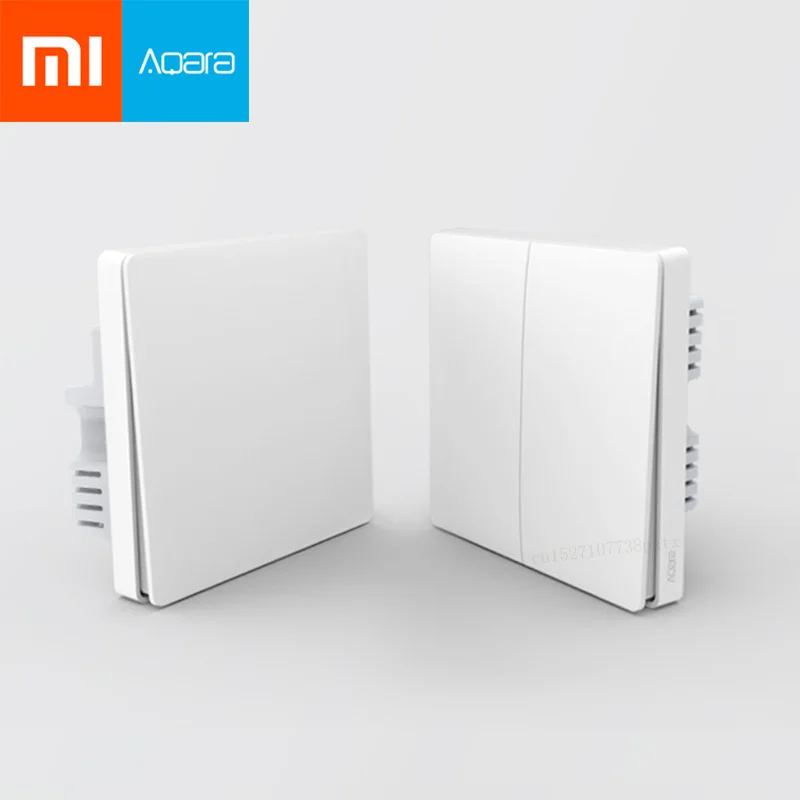 Умный Домашний Светильник Xiaomi Aqara Mijia с одним пожарным проводом ZigBee, беспроводной ключ, настенный выключатель через приложение для смартфона