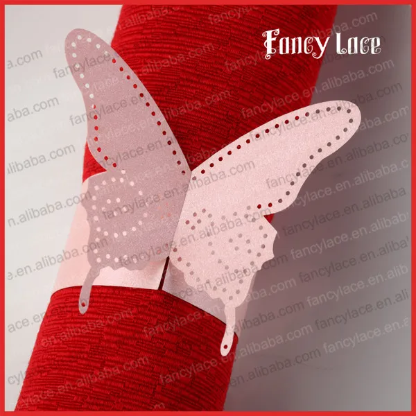 50Pcs Hot Sale Laser Cutting Butterfly Shaped Wedding Favors Most Popular Napkin Ring Paper Party Decoration Table Decorations | Дом и сад