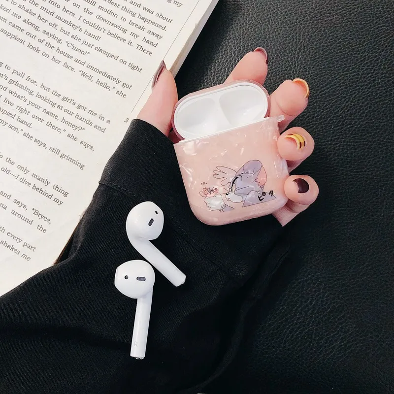 Чехол для Airpods 2 Чехол для Apple аниме мультяшный чехол для Airpod 1 пластиковый чехол Защита Bluetooth Беспроводная зарядка Coque