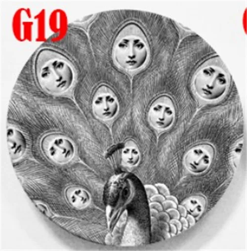 19 Италия Милан креативная узор rosenthal Piero fornasetti пластины керамика стене висит украшение фоновая панель для искусства номерной знак - Цвет: 19