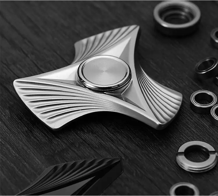 FoletoTrefoil в форме рыбьего плавника ручной Spinner PVD жидкий металлический распылитель краски EDC Спиннеры анти стресс игрушка малыш взрослый палец Спиннер Coo