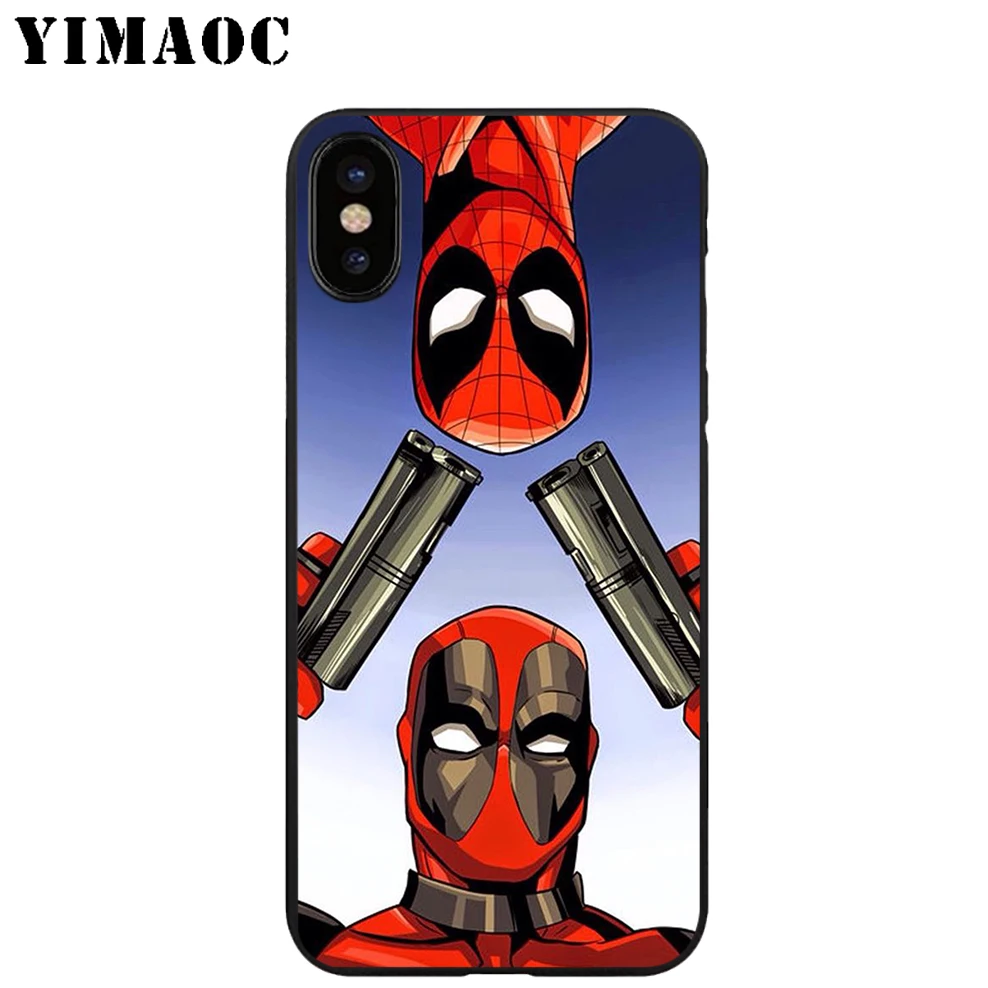 YIMAOC Deadpool 2 Movie Soft TPU Black Silicone Case for iPhone X or 10 8 7 6 6S Plus 5 5S SE Xr Xs Max |