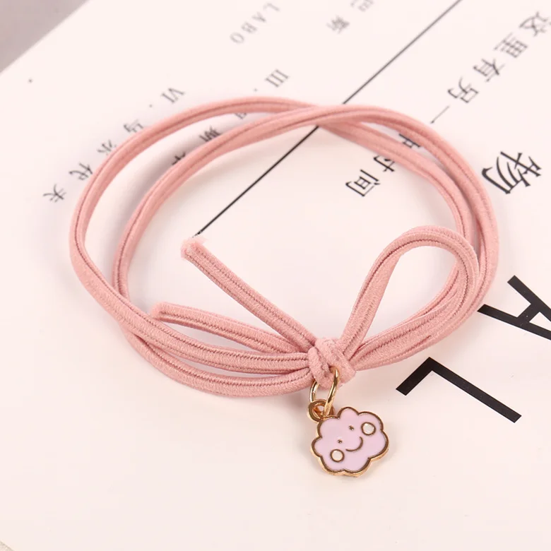 10pcs style 7 10 шт./лот модные милые розовые Сердце Звезда эластичные волосы резиновые ленты Головные уборы для женщин девочек конский хвост резинка для волос аксессуары для волос - Цвет: 10pcs style 7