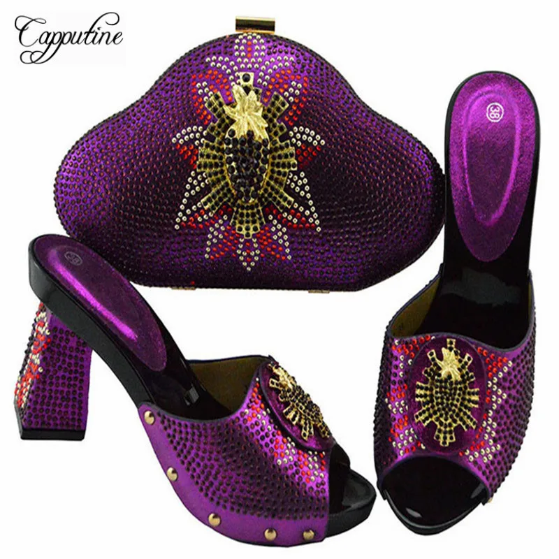Capputine/Новое поступление комплект из женской обуви и сумки красного цвета сумочки