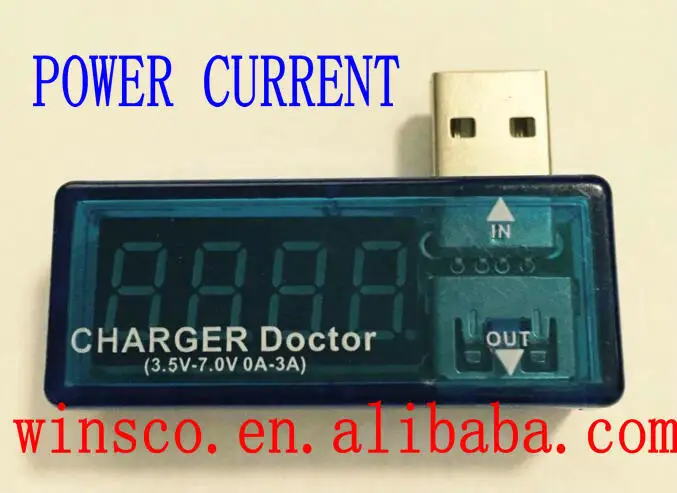 Цифровой USB мобильный мощность зарядки Ток Напряжение тестер метр мини зарядное