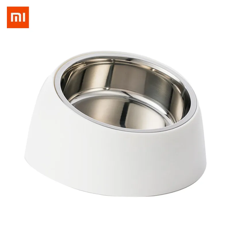 Xiaomi миска для собак из нержавеющей стали щенков кошек еды питья воды наклонная