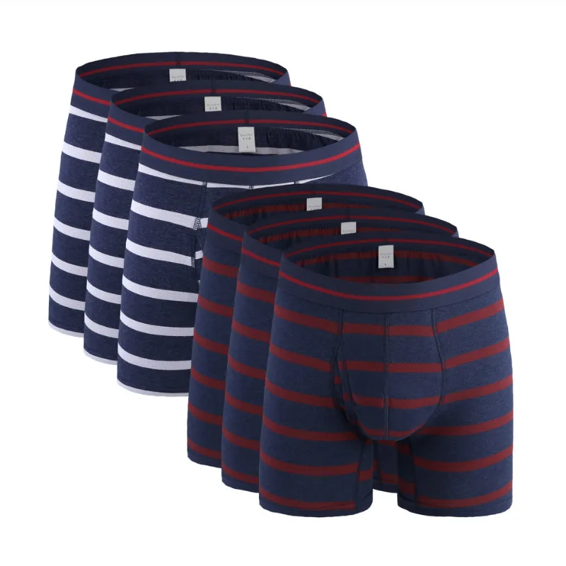 6 Pcs 2388 Mix C21 6 шт./лот,, модные сексуальные брендовые качественные трусы, известное Мужское нижнее белье, мужские боксеры, шорты, дышащие Длинные боксеры, мужские трусы - Цвет: 6 Pcs 2388 Mix C21