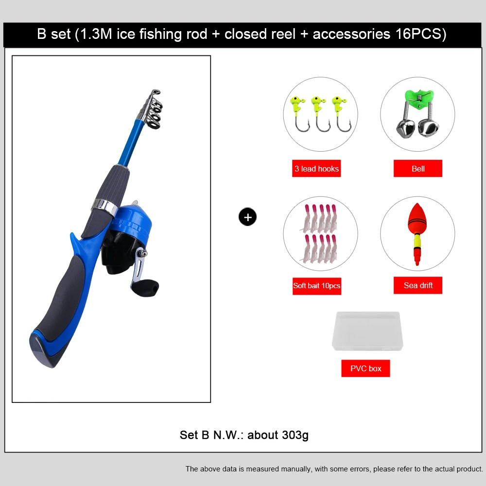 Рыболовная удочка Blusea с катушкой полный комплект телескопическая 1 3 м набор
