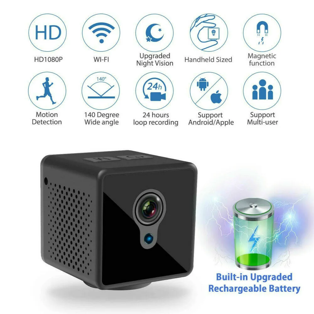 IP камера HD Mini WIF с магнитной функцией слот для SD карты умное обнаружение движения