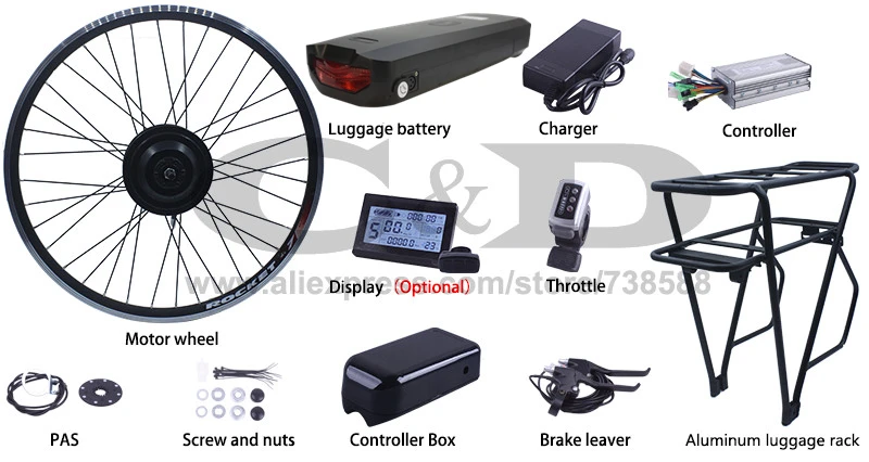 XF 15F 15R двигатель MXUS бренд 350 Вт 36 в 48 в 52 в 34AH ebike комплект для переоборудования электрического велосипеда литиевая переноска для аккумулятора стойка ЖК-дисплей