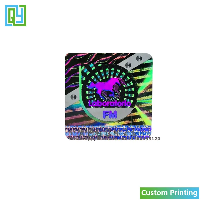 10000pcs 15x15mm Free Shipping Custom Printing 3D Holographic Label Tamper Evident Security Seal Warranty VOID Hologram Stickers