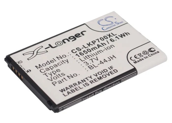 BL 44JH батареи Cameron Sino 1650mAh для LG AS730 E450 L34C L35 L35g L38C L39C LG730 LS860 LW770 MS770 P700 P705 P750 P870 VS415|battery