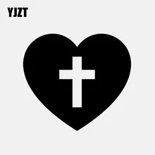 YJZT 12 4 см * 11 2 Христианский крест Виниловые наклейки в виде