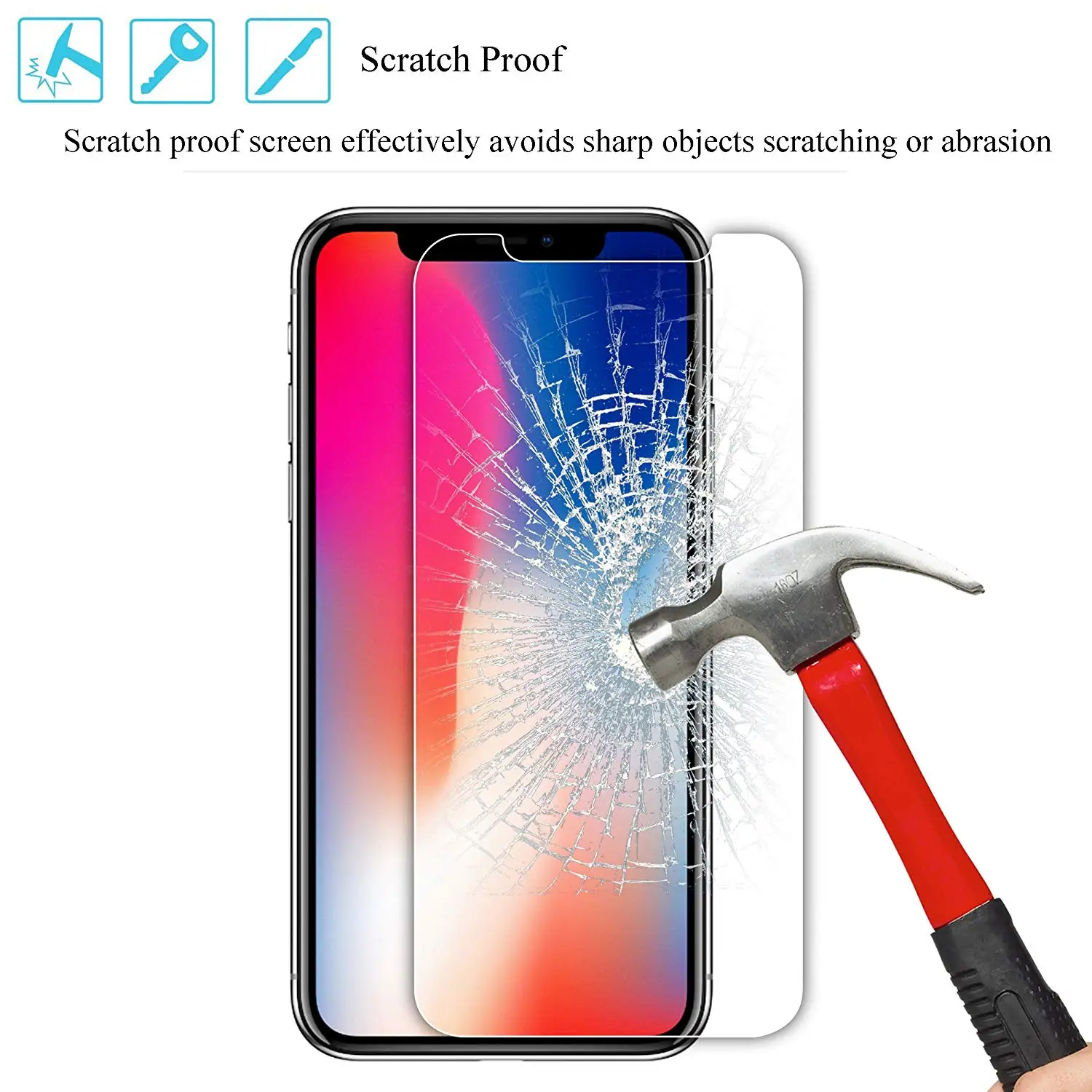 Переднее закаленное стекло для iPhone 7 8 Plus 6 6s XS Max XR X защита экрана S PLUS 5S SE 5 4 4S заднее