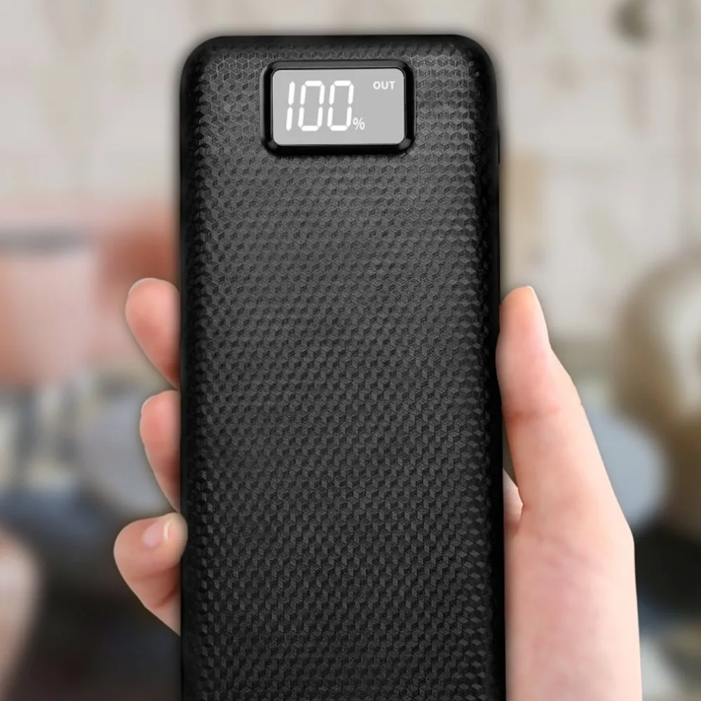 Внешний аккумулятор pcb Корпус внешнего аккумулятора с ЖК дисплеем Двойной выход