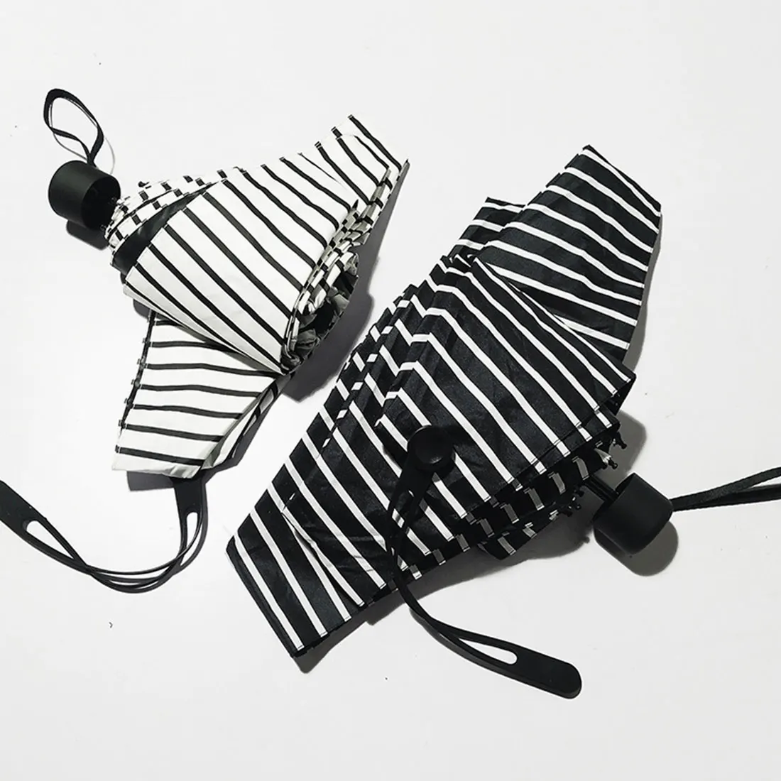 

Portable Cartoon Lattice Five-folding Umbrella Mini Pocket Umbrellas Prevent UV Rainproof Folding ladies small sun umbrella
