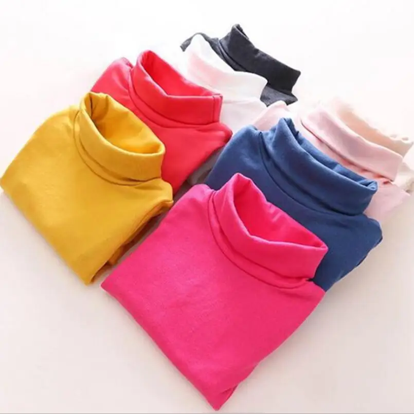 Футболка с длинным рукавом для мальчиков и девочек осенне-зимняя хлопковая