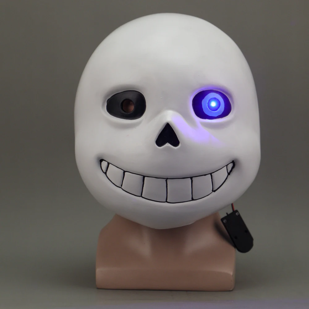Игра Undertale маски маска Sans латекс светодиодный светильник полный голова взрослых косплей маска Хэллоуин вечерние Porp