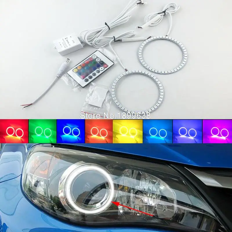 Супер яркий 7 цветов RGB Φ с пультом дистанционного управления автомобильный