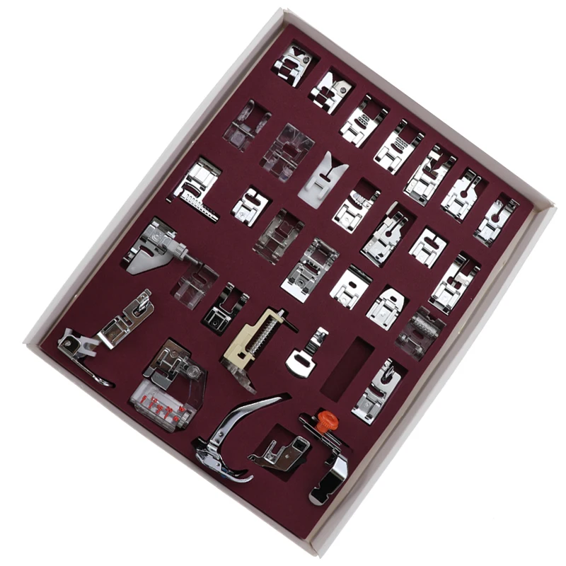 

32 pcs sewing machine presser foot for Brother Singer Janome Presser twisted feet blind spot Darning Accessories