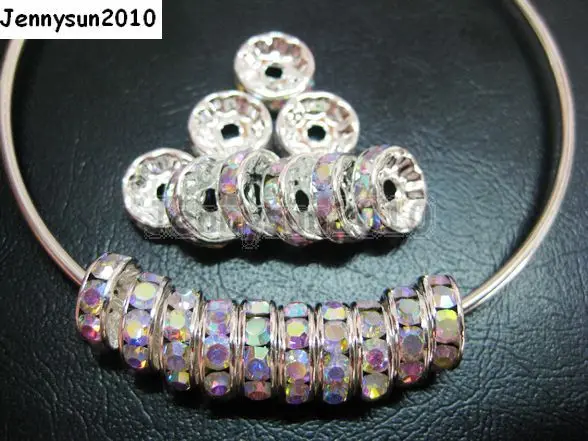 200 шт./лот 7 мм высшее качество Чешские кристаллы прозрачные AB Стразы паве