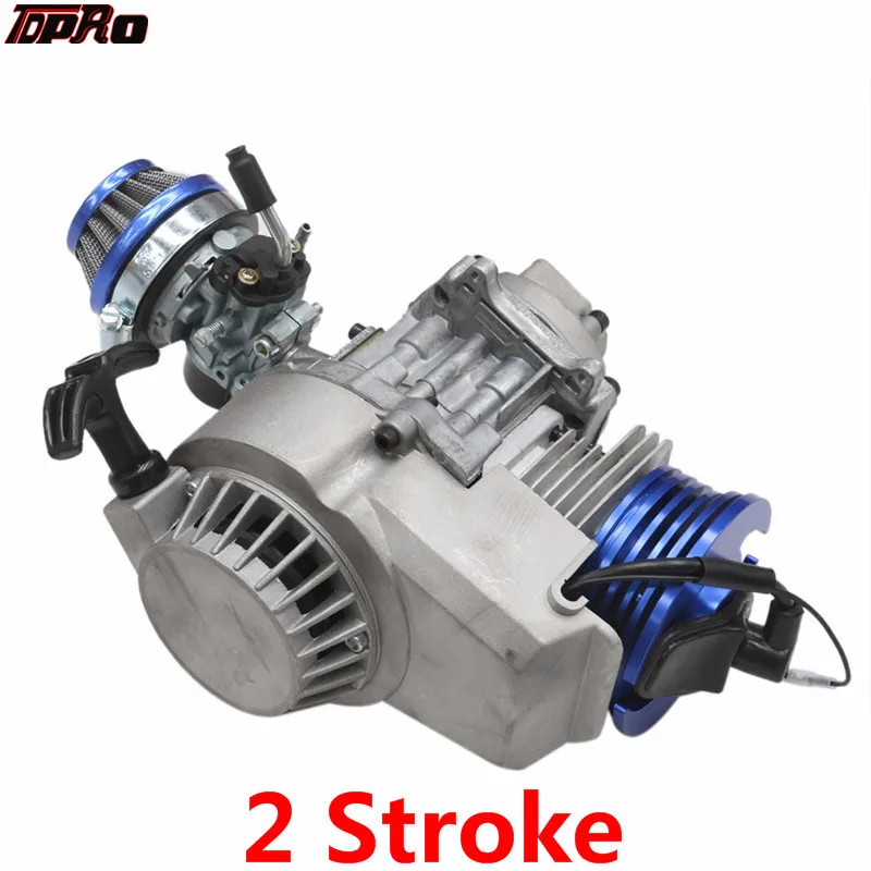 Гоночный 2 тактный мини двигатель 47cc 49cc 50cc со стандартным ATV внедорожным