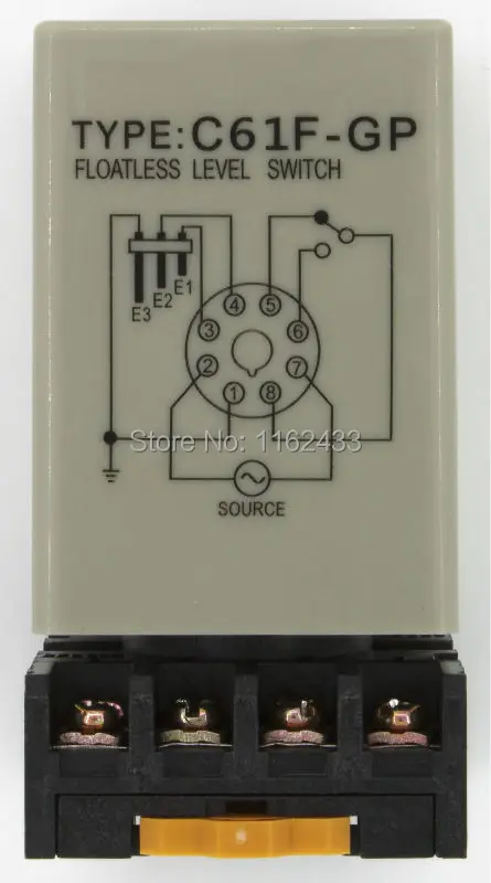 C61F-GP DC 12 В floatless уровень/реле с гнездом базы 12VDC C61F-общего назначения уровня воды