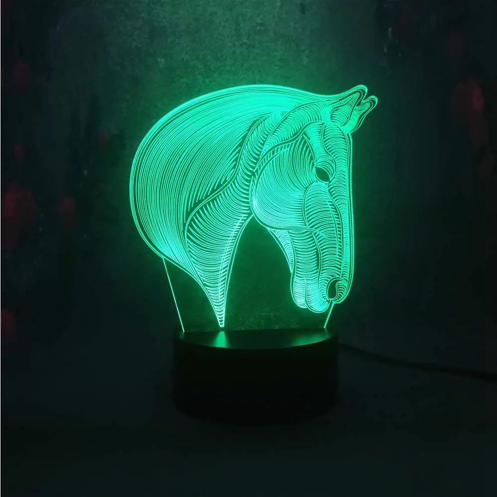 Новый стиль многоцветная смена 3D светодиодный USB зарядка для спальни гостиной
