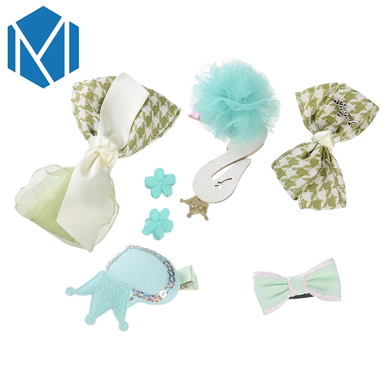 8 шт./компл. ребенка с бантом из ленты Шпилька Симпатичные цветочным мотивом для