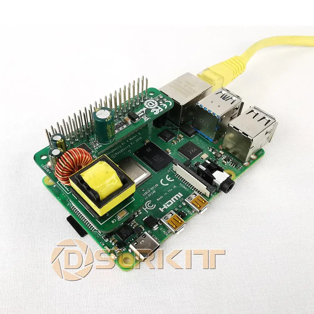 DSLRKIT Raspberry Pi 4 4B 3B + Plus Power Over Ethernet PoE HAT IEEE802.3af DC 5V 2.5A|Сетевые инструменты| |