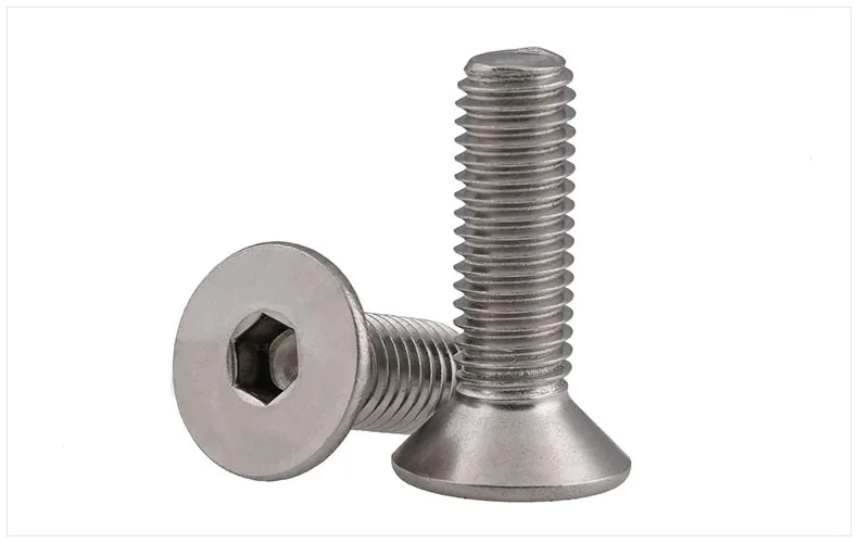 

DIN7991 316 stainless steel countersunk head flat head screws Hex socket screws M3 M4 M5 screws bolts