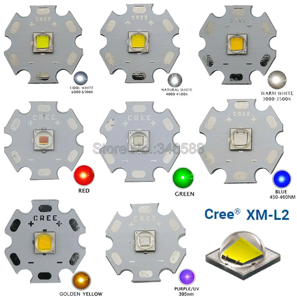1 шт CREE XML2 светодиодный XM L2 диод T6 10 Вт белый Нейтральный Теплый фонарик чип