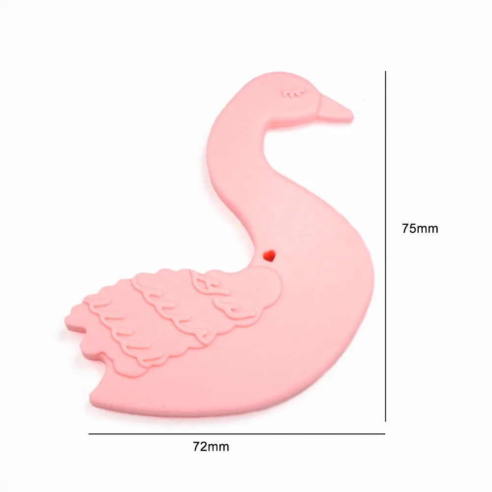 Food Grade Silicone Teethers Animal Swan Baby Teether Infant Chew Charms Kids Teething Gift Toddler Toys 20pcs Sutoyuen | Мать и ребенок